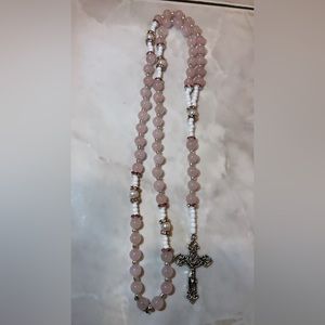 Handmade Rose Quartz Rosary/Rosario